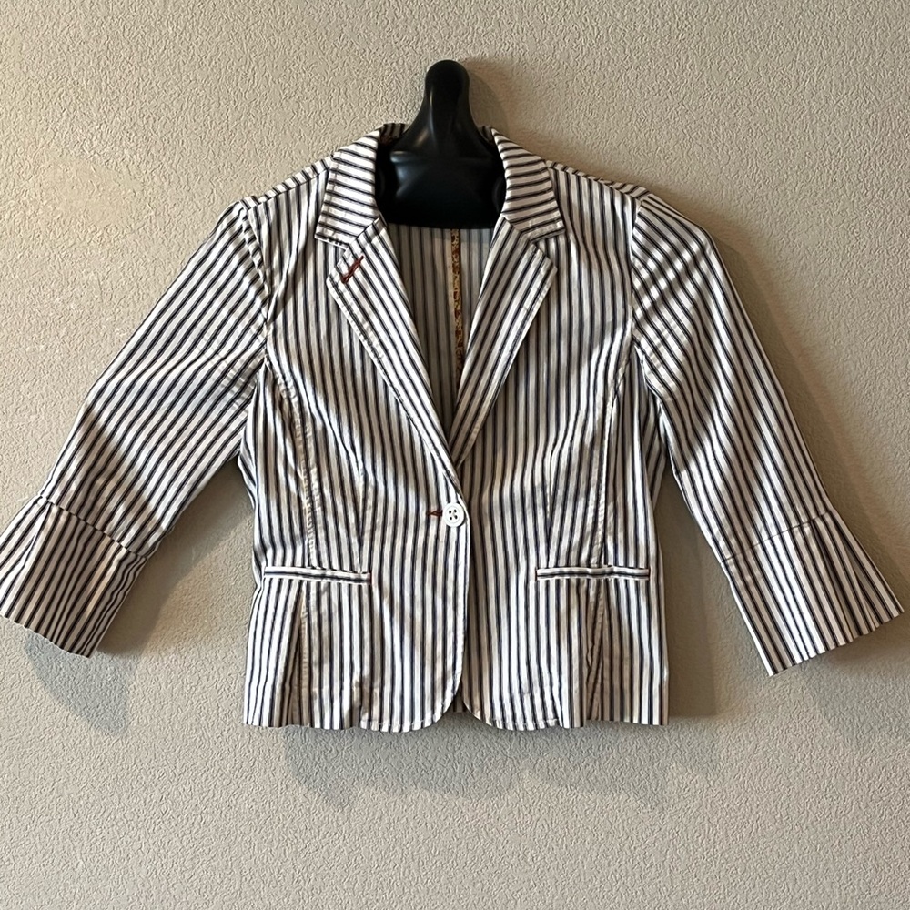 CAbi Ticking Striped Nautical jacket